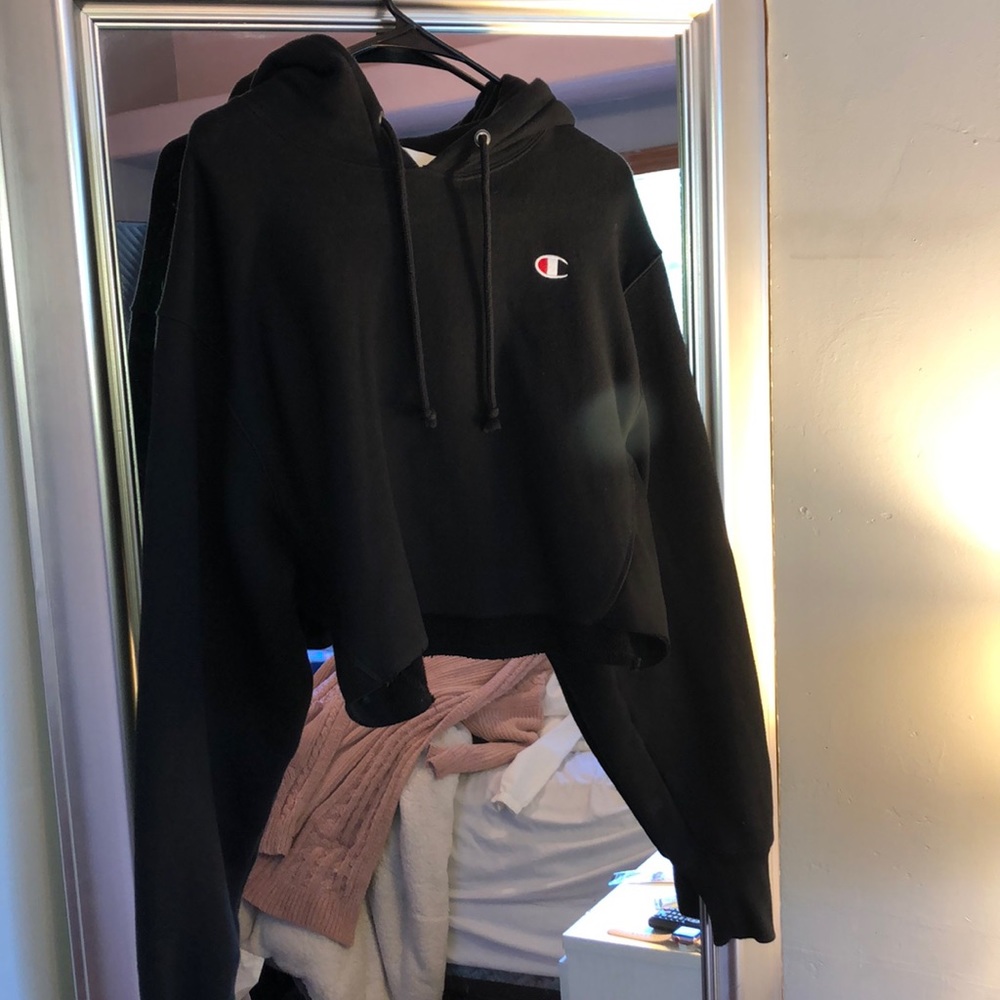 Medium cropped champion hoodie!